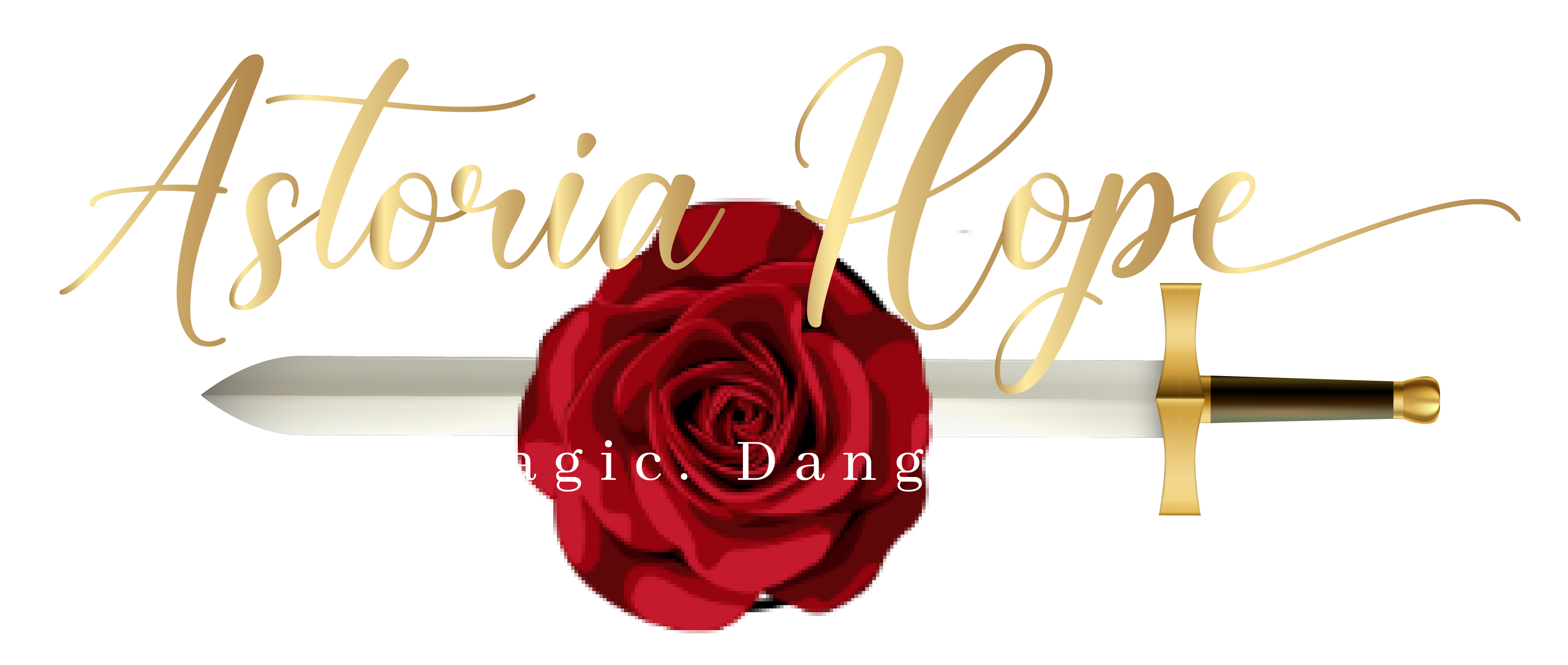 Astoria Hope logo — rose on sword